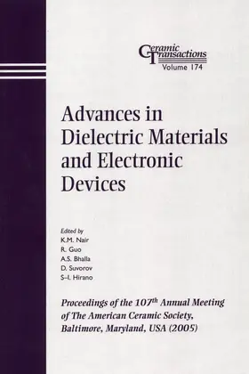 Nair / Guo / Bhalla |  Advances in Dielectric Materials and Electronic Devices | Buch |  Sack Fachmedien