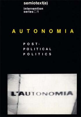 Lotringer / Marazzi | Lotringer, S: Autonomia | Buch | 978-1-58435-053-8 | sack.de