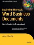 Marshall |  Beginning Microsoft Word Business Documents | Buch |  Sack Fachmedien