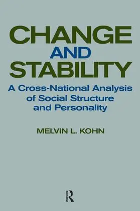 Kohn |  Change and Stability | Buch |  Sack Fachmedien