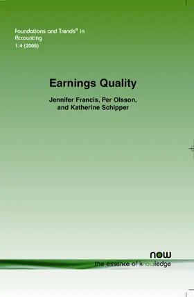 Francis / Olsson / Schipper |  Earnings Quality | Buch |  Sack Fachmedien