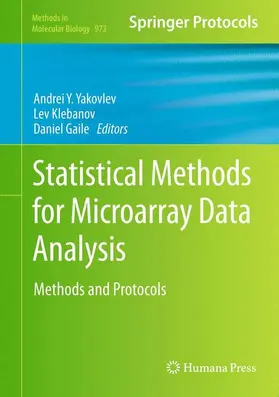 Yakovlev / Gaile / Klebanov |  Statistical Methods for Microarray Data Analysis | Buch |  Sack Fachmedien