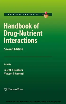 Boullata / Armenti |  Handbook of Drug-Nutrient Interactions | eBook | Sack Fachmedien