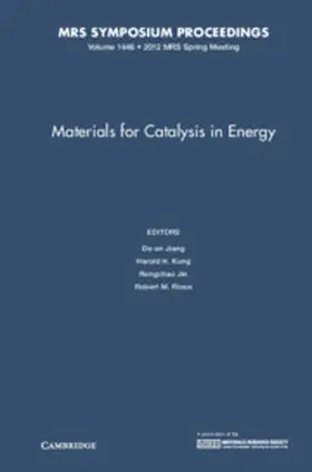 Jiang / Kung / Jin |  Materials for Catalysis in Energy | Buch |  Sack Fachmedien