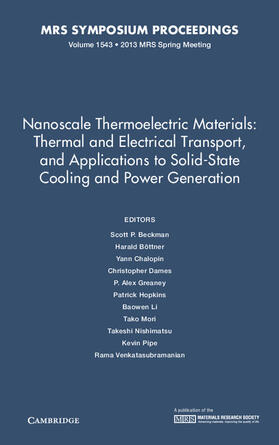 Beckman / Böttner / Chopin |  Nanoscale Thermoelectric Materials | Buch |  Sack Fachmedien