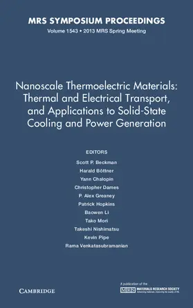 Beckman / Böttner / Chopin |  Nanoscale Thermoelectric Materials | Buch |  Sack Fachmedien