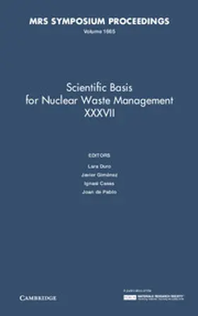 Duro / Giménez / Casas |  Scientific Basis for Nuclear Waste Management XXXVII | Buch |  Sack Fachmedien
