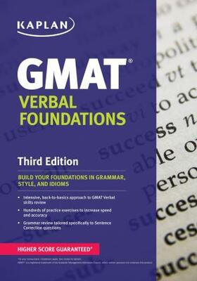  Kaplan GMAT Verbal Foundations | Buch |  Sack Fachmedien