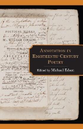 Edson |  Annotation in Eighteenth-Century Poetry | eBook | Sack Fachmedien