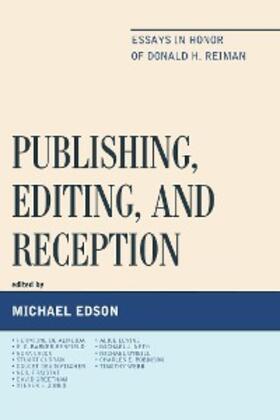 Edson |  Publishing, Editing, and Reception | eBook | Sack Fachmedien