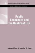Wingo / Wingo Jr. / Evans |  Public Economics and the Quality of Life | Buch |  Sack Fachmedien