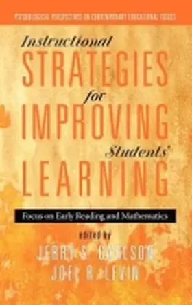 Carlson / Levin |  Instructional Strategies for Improving Students' Learning | Buch |  Sack Fachmedien