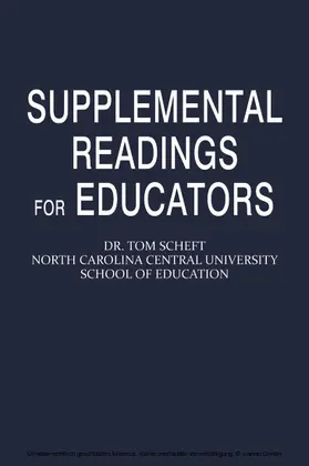 Scheft |  Supplemental Readings for Educators | eBook | Sack Fachmedien