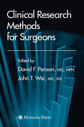 Penson | Clinical Research Methods for Surgeons | Buch | 978-1-61737-496-8 | sack.de