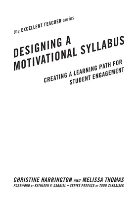 Harrington / Thomas |  Designing a Motivational Syllabus | Buch |  Sack Fachmedien