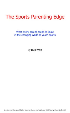 Wolff |  Sports Parenting Edge | eBook | Sack Fachmedien