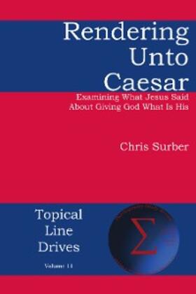 Surber |  Rendering unto Caesar | eBook | Sack Fachmedien