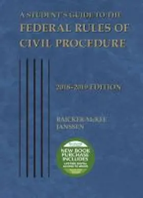  A Student's Guide to the Federal Rules of Civil Procedure, 2018-2019 | Buch |  Sack Fachmedien