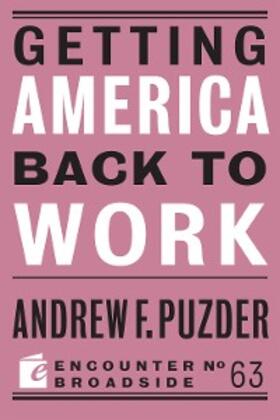 Puzder |  Getting America Back to Work | eBook | Sack Fachmedien