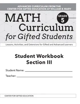 McKowen Patti Jess |  Math Curriculum for Gifted Students | Buch |  Sack Fachmedien