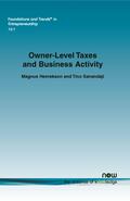 Henrekson / Sanandaji |  Owner-Level Taxes and Business Activity | Buch |  Sack Fachmedien