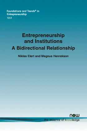Elert / Henrekson |  Entrepreneurship and Institutions | Buch |  Sack Fachmedien