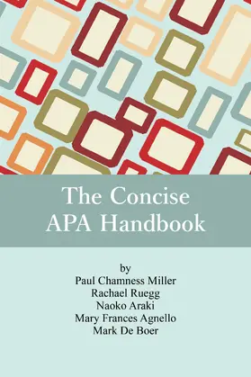 Iida / Miller / Chamness |  Concise APA Handbook | eBook | Sack Fachmedien