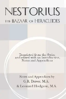 Nestorius |  The Bazaar of Heracleides | eBook | Sack Fachmedien