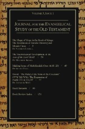 Andrews |  Journal for the Evangelical Study of the Old Testament, 3.1 | eBook | Sack Fachmedien