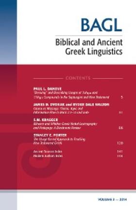 Porter / O'Donnell |  Biblical and Ancient Greek Linguistics, Volume 3 | eBook | Sack Fachmedien