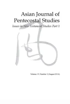 Johnson |  Asian Journal of Pentecostal Studies, Volume 19, Number 2 | eBook | Sack Fachmedien