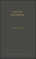 Ong |  Ong on Rescission | Buch |  Sack Fachmedien