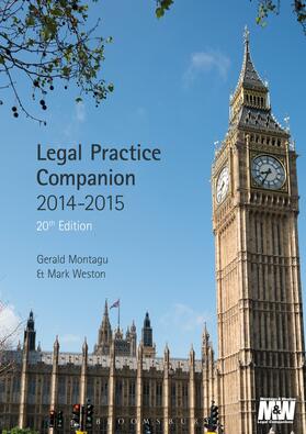Montagu / Weston | Legal Practice Companion 2014/15 | Buch | 978-1-78043-447-6 | sack.de