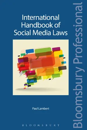 Lambert |  International Handbook of Social Media Laws | Buch |  Sack Fachmedien