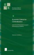Svatikova |  Economic Criteria for Criminalization | Buch |  Sack Fachmedien