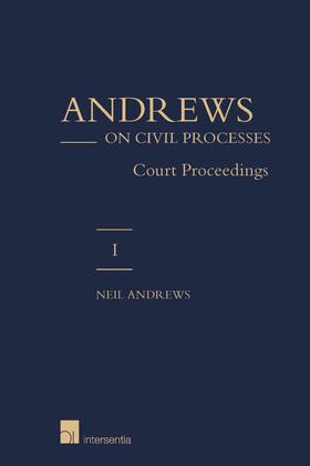 Andrews | Andrews on Civil Processes - volume 1 | Buch | 978-1-78068-083-5 | sack.de