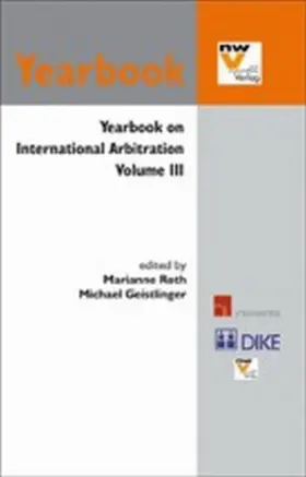 Roth / Geistlinger |  Yearbook on International Arbitration | Buch |  Sack Fachmedien