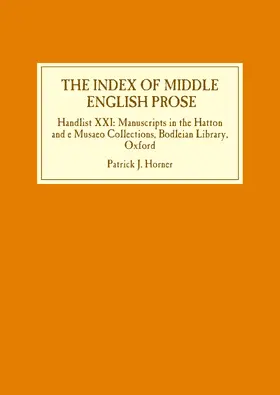 Horner |  The Index of Middle English Prose | eBook | Sack Fachmedien