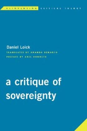 Loick |  A Critique of Sovereignty | eBook | Sack Fachmedien