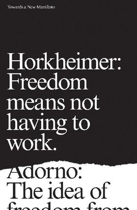 Horkheimer / Adorno |  Towards a New Manifesto | Buch |  Sack Fachmedien