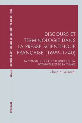 Grimaldi |  Discours et terminologie dans la presse scientifique française (1699–1740) | eBook | Sack Fachmedien