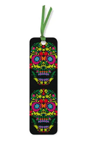 Flame Tree Publishing |  10er-Verpackungseinheit Lesezeichen: Farbig bemalter Totenschädel – Sugar Skull | Sonstiges |  Sack Fachmedien