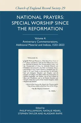 Williamson / Mears / Taylor |  National Prayers: Special Worship Since the Reformation | Buch |  Sack Fachmedien