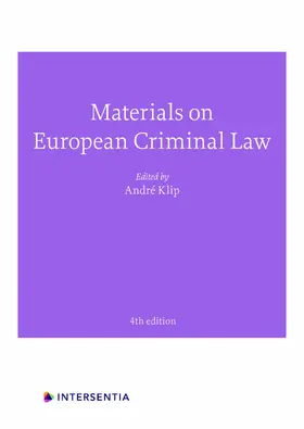 Klip |  Materials on European Criminal Law | Buch |  Sack Fachmedien