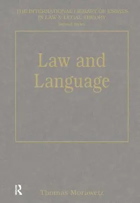 Morawetz |  Law and Language | Buch |  Sack Fachmedien