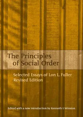 Winston |  Principles of Social Order | Buch |  Sack Fachmedien