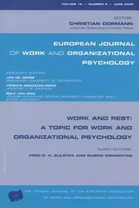 Zijlstra / Sonnentag |  Work and Rest | Buch |  Sack Fachmedien