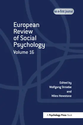 Stroebe / Hewstone |  European Review of Social Psychology | Buch |  Sack Fachmedien