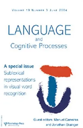 Carreiras / Grainger |  Sublexical Representations in Visual Word Recognition | Buch |  Sack Fachmedien