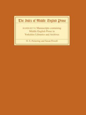 Pickering / Powell | The Index of Middle English Prose, Handlist VI | Buch | 978-1-84384-148-7 | sack.de